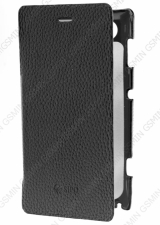 Кожаный чехол для Sony Xperia L / S36h / C2104 Sipo Premium Leather Case "Book Type" - H-Series (Черный)