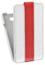 ������� ����� ��� HTC One X Melkco Leather Case - Limited Edition Jacka Type (White/Red LC)
