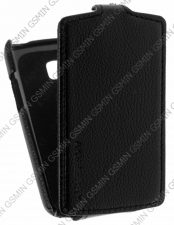 Кожаный чехол для LG Optimus L1 II E410 Aksberry Protective Flip Case (Черный)