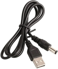 Кабель-переходник GSMIN NT10 DC(5.5x2.1мм) - USB 2.0(A) (1м) (Черный)