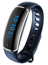 Фитнес браслет с измерением давления и пульса H Band V8 (Синий)