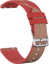 Ремешок кожаный GSMIN Atlas 22 для Amazfit GTR 3 Pro (Бежево-оранжевый)