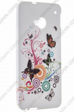 Чехол силиконовый для HTC One M7 с Рисунком N6