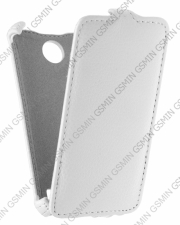 Кожаный чехол для Fly IQ 4400 Era Nano 8 Armor Case (Белый)