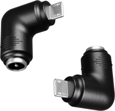 Переходник GSMIN FDL-24 micro USB (M) - DC 5.5 x 2.1 (F) угловой (Черный)