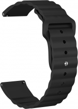 Ремешок силиконовый GSMIN Dump 20 для Samsung Galaxy Watch 4 Classic 46мм (Черный)