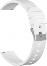 Ремешок силиконовый GSMIN Italian Collection 20 для Samsung Galaxy Watch 4 Classic 46мм (Белый)
