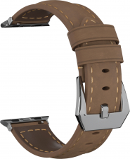 Ремешок замшевый GSMIN Suede 2 для Apple Watch Series 7 41mm 38/40 (Коричневый)