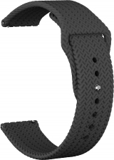 Ремешок силиконовый GSMIN Tread 20 для Samsung Galaxy Watch 4 Classic 46мм (Черный)