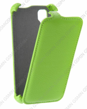 Кожаный чехол для Explay Onyx Aksberry Protective Flip Case (Зелёный)