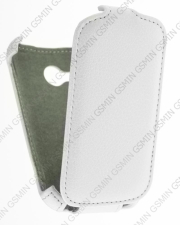 Кожаный чехол для HTC Desire C / Golf Redberry Stylish Leather Case (Белый)