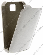 Кожаный чехол для Fly IQ 432 Era Nano 1 Armor Case (Белый)