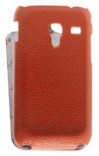 Кожаный чехол для Samsung Galaxy Ace Plus (S7500) Melkco Leather Case - Jacka Type (Orange LC)