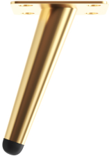 Ножки для мебели с наклоном, опора для кресла, дивана, тумбочки, кровати МЕБЕЛЬДАМ НН100 18 см 1 шт. (Золотистый)