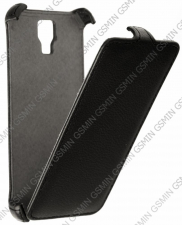 Кожаный чехол для Explay Flame Armor Case (Черный)