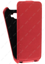 Кожаный чехол для Fly IQ 454 EVO Tech 1 Aksberry Protective Flip Case (Красный)