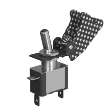 Тумблер выключатель автомобильный 12В, 20A, 3pin GSMIN MTS-212 с подсветкой (Черно-белый)