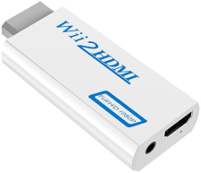 Конвертер-переходник GSMIN W12 для Nintendo Wii HDMI (F) + Mini Jack 3.5mm - HDMI (M) (Белый)
