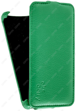 Кожаный чехол для Fly FS502 Cirrus 1 Aksberry Protective Flip Case (Зеленый)