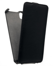 Кожаный чехол для Fly IQ 4512 EVO Chic 4 Gecko Case (Черный)