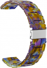 Ремешок из смолы GSMIN Farl 20 для Samsung Galaxy Watch 4 Classic 46мм (Сине-бежевый)