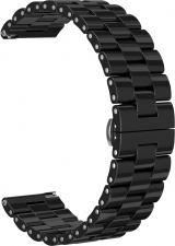 Ремешок керамический GSMIN Bias 22 для Elari KidPhone Fresh (Черный)