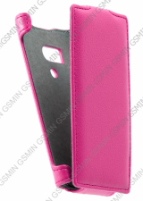 Кожаный чехол для Sony Xperia Acro S / LT26w Armor Case (Розовый)