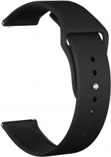 Ремешок силиконовый GSMIN Sport Band 22 для Elari KidPhone Fresh (Черный)