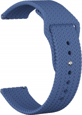 Ремешок силиконовый GSMIN Tread 22 для Elari KidPhone Fresh (Темно-синий)