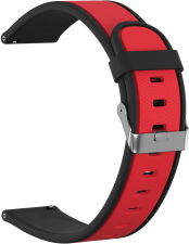 Ремешок силиконовый GSMIN Droop 20 для Samsung Galaxy Watch 4 Classic 46мм (Красно-черный)