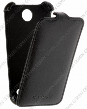 Кожаный чехол для Fly IQ 4400 Era Nano 8 Armor Case (Черный)