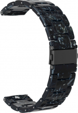 Ремешок из смолы GSMIN Farl 20 для Samsung Galaxy Watch 4 Classic 46мм (Черно-белый)