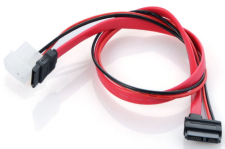 Кабель питания GSMIN WE39 SATA 7+6-Pin (F) - SATA 4+7-Pin (M) (Черный)