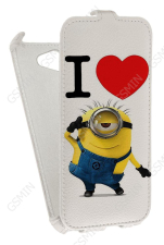 Кожаный чехол для Fly FS551 Nimbus 4 Armor Case (Белый) (Дизайн 2/2)