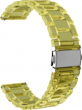 Ремешок акриловый GSMIN Adamantine 20 для Samsung Galaxy Watch 4 Classic 46мм (Желтый)