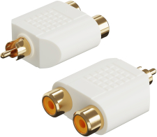 ������� ���������� ������������ GSMIN A91 RCA ������� (M) - 2 x RCA �������� (F) (�����)