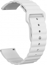 Ремешок силиконовый GSMIN Dump 20 для Samsung Galaxy Watch 4 Classic 46мм (Белый)