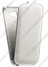 Кожаный чехол для Fly IQ 454 EVO Tech 1 Armor Case (Белый)