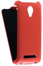 Кожаный чехол для Fly IQ 4402 Era Style 1 Aksberry Protective Flip Case (Красный)