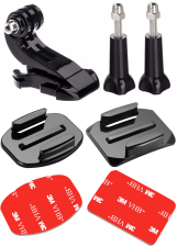 Универсальная держатель-защёлка с крепёжной площадкой и скотчем GSMIN BM-37 для экшн-камер (Черный)