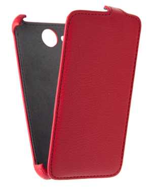 Кожаный чехол для Lenovo A529 Armor Case (Красный)