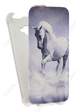 Кожаный чехол для Fly FS401 Stratus 1 Armor Case (Белый) (Дизайн 117)