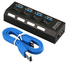 USB-������������ HRS A29 (������������ HUB) �� 4 ����� � ������������ (50 ��) (USB 3.0 - AM/MicroBM) (������)