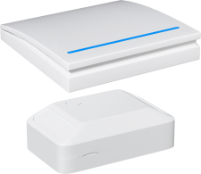 Умный беспроводной выключатель с 1 радиореле ТЕХМЕТР УВ-04 (< 2 кВт) (Белый)