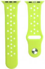 Ремешок силиконовый GSMIN Stamped для Apple Watch Series 7 41mm 38/40 (Зеленый)