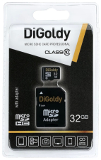 ����� ������ DiGoldy Micro SDHC Card Professional 32GB Class 10 UHS-I (up to 45 MB/s) � ��������� SD