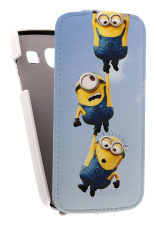 Кожаный чехол для Samsung Galaxy Core (i8260) Armor Case "Full" (Белый) (Дизайн 1/1)