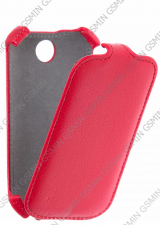 Кожаный чехол для Fly IQ 246 Power Armor Case (Красный)