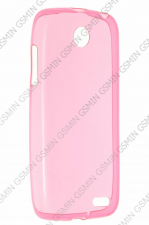 Чехол силиконовый для Lenovo A516 TPU 0.5 mm (Прозрачно Розовый)
