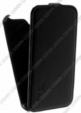 Кожаный чехол для Fly IQ 458 Quad Evo Tech 2 Aksberry Protective Flip Case (Черный)